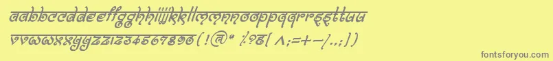 BitlingmokshItalic Font – Gray Fonts on Yellow Background