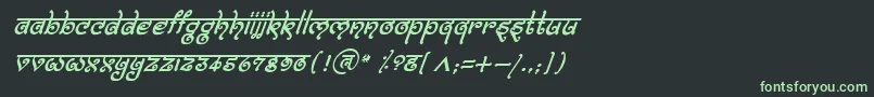 BitlingmokshItalic Font – Green Fonts on Black Background