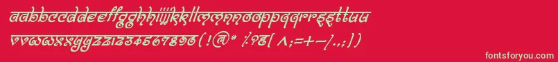 Шрифт BitlingmokshItalic – зелёные шрифты на красном фоне