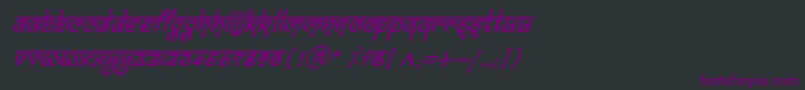 BitlingmokshItalic Font – Purple Fonts on Black Background