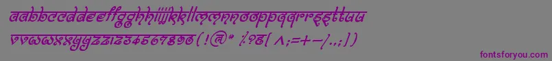 BitlingmokshItalic Font – Purple Fonts on Gray Background