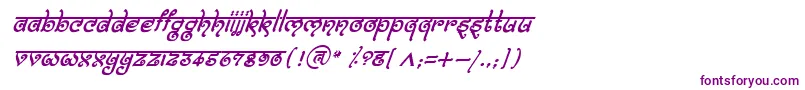 BitlingmokshItalic Font – Purple Fonts on White Background