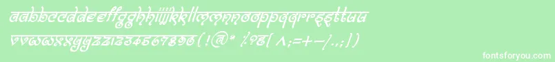 BitlingmokshItalic Font – White Fonts on Green Background