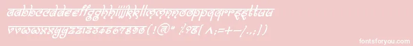 BitlingmokshItalic Font – White Fonts on Pink Background