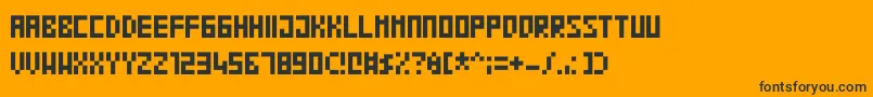 Blocko Font – Black Fonts on Orange Background