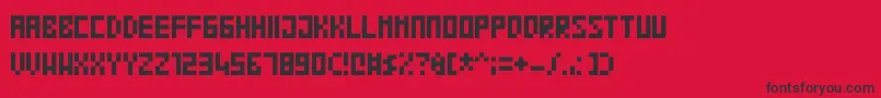 Blocko Font – Black Fonts on Red Background