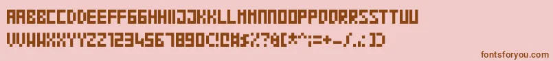 Blocko Font – Brown Fonts on Pink Background