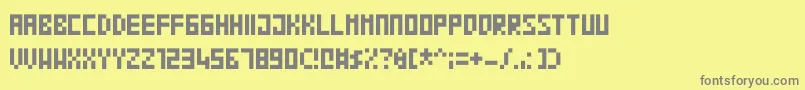 Blocko Font – Gray Fonts on Yellow Background