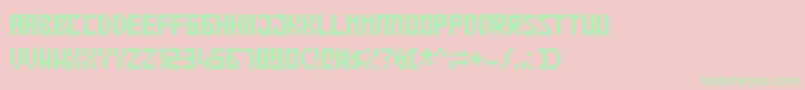 Blocko Font – Green Fonts on Pink Background