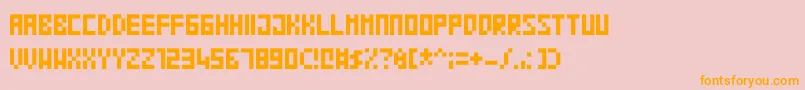 Blocko Font – Orange Fonts on Pink Background