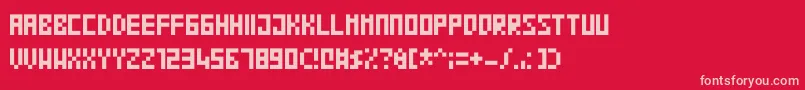 Blocko Font – Pink Fonts on Red Background