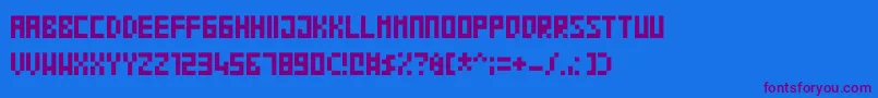 Blocko Font – Purple Fonts on Blue Background