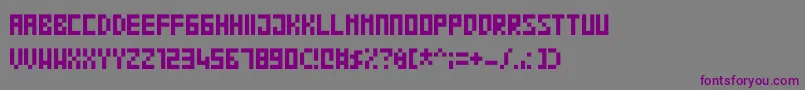 Blocko Font – Purple Fonts on Gray Background