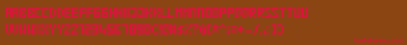 Blocko Font – Red Fonts on Brown Background
