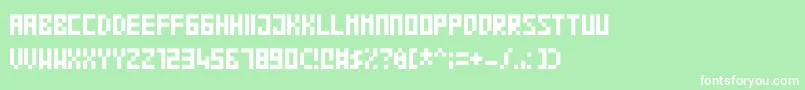 フォントBlocko – 緑の背景に白い文字