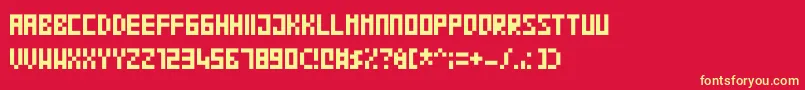 フォントBlocko – 黄色の文字、赤い背景