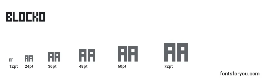 Blocko Font Sizes