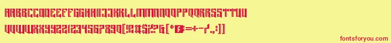 LordJuusaiReigns Font – Red Fonts on Yellow Background