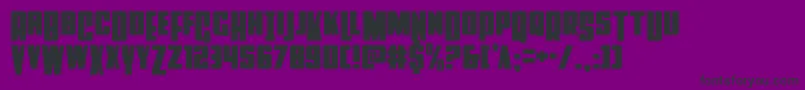 Powerlordcond-Schriftart – Schwarze Schriften auf violettem Hintergrund