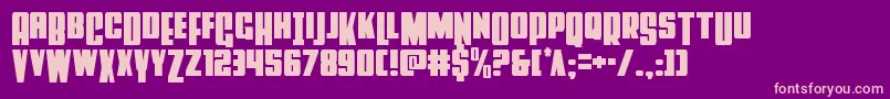 Powerlordcond Font – Pink Fonts on Purple Background