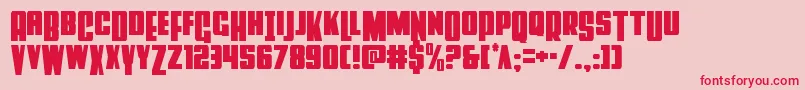 Powerlordcond Font – Red Fonts on Pink Background