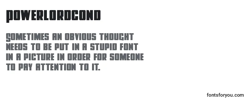 Powerlordcond Font