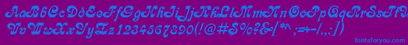 Partridge Font – Blue Fonts on Purple Background