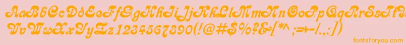 Partridge Font – Orange Fonts on Pink Background