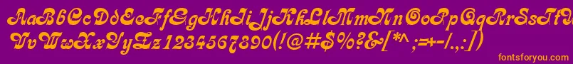 Partridge Font – Orange Fonts on Purple Background