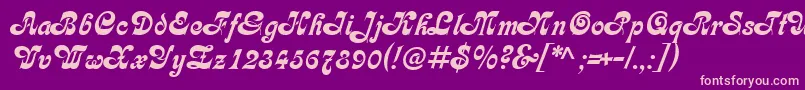 Partridge Font – Pink Fonts on Purple Background