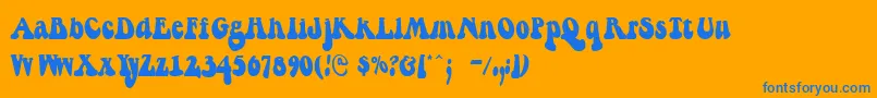 More about Berthside Font Berthside Font – Blue Fonts on Orange Background