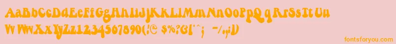Berthside Font – Orange Fonts on Pink Background