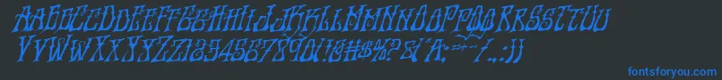 Instantzenrotal Font – Blue Fonts on Black Background