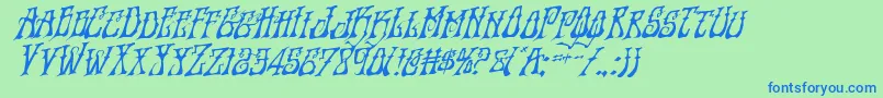 Instantzenrotal Font – Blue Fonts on Green Background