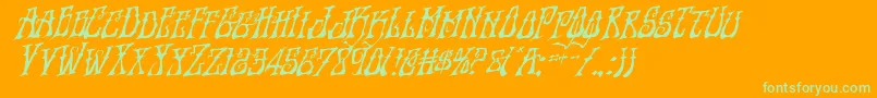 Instantzenrotal Font – Green Fonts on Orange Background