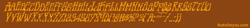 Instantzenrotal Font – Orange Fonts on Brown Background