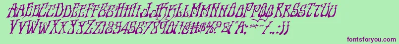 Instantzenrotal Font – Purple Fonts on Green Background