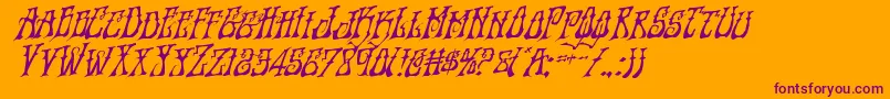 Instantzenrotal Font – Purple Fonts on Orange Background