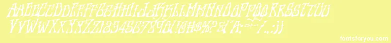 Instantzenrotal Font – White Fonts on Yellow Background