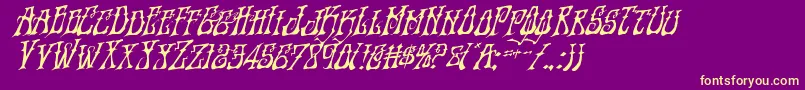 Instantzenrotal Font – Yellow Fonts on Purple Background