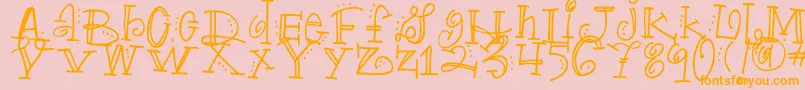 Truckle Font – Orange Fonts on Pink Background