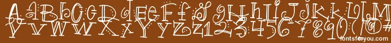 フォントTruckle – 茶色の背景に白い文字