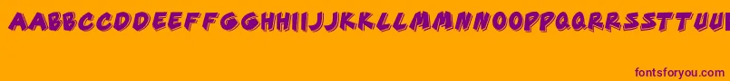 Good Time Font – Purple Fonts on Orange Background