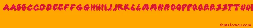 Good Time Font – Red Fonts on Orange Background