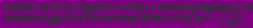 Empirecrownexpandital Font – Black Fonts on Purple Background