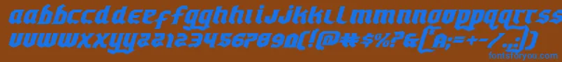 Empirecrownexpandital Font – Blue Fonts on Brown Background