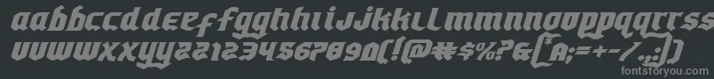フォントEmpirecrownexpandital – 黒い背景に灰色の文字