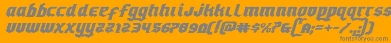 Czcionka Empirecrownexpandital – szare czcionki na pomarańczowym tle