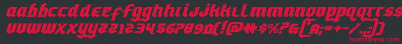 Empirecrownexpandital Font – Red Fonts on Black Background