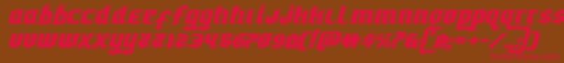 Empirecrownexpandital Font – Red Fonts on Brown Background